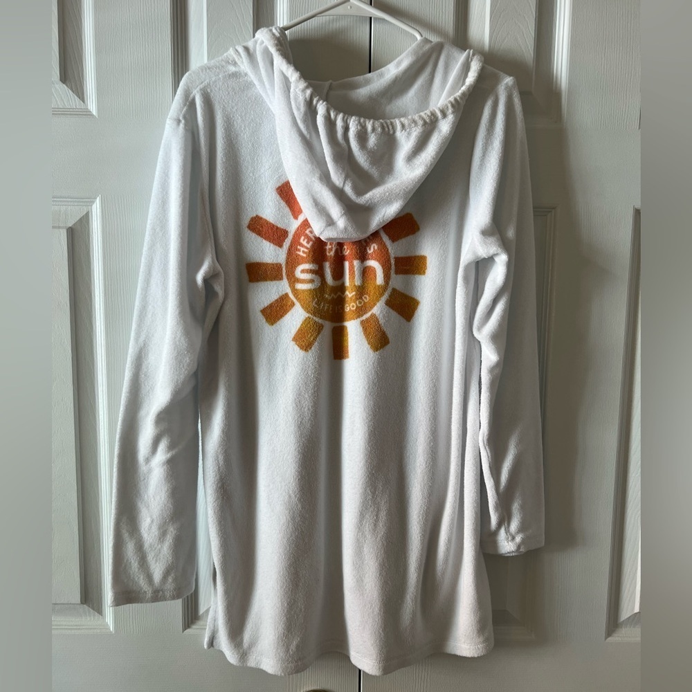 Life Is Good White Sunburst Swim Coverup